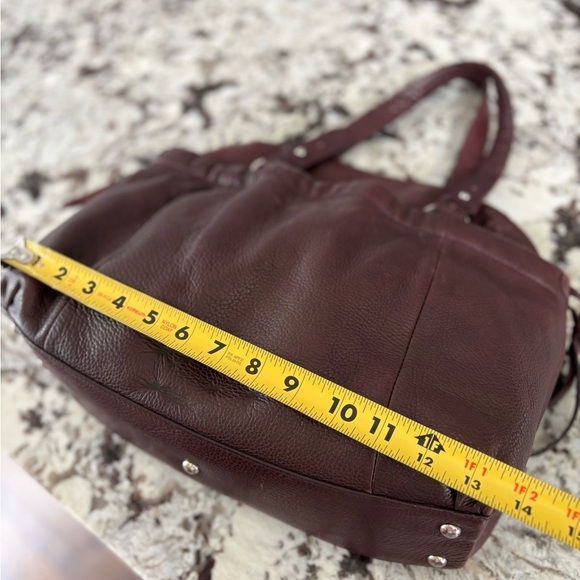 Furla Italian Leather Burgundy Tote Handbag - Picture 11 of 15